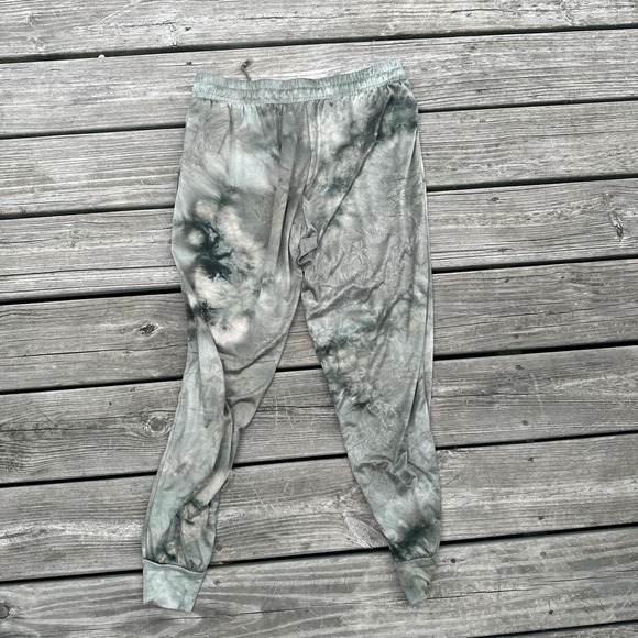 Hello Mello Green and white tie dye sweatpants - Picture 3 of 3